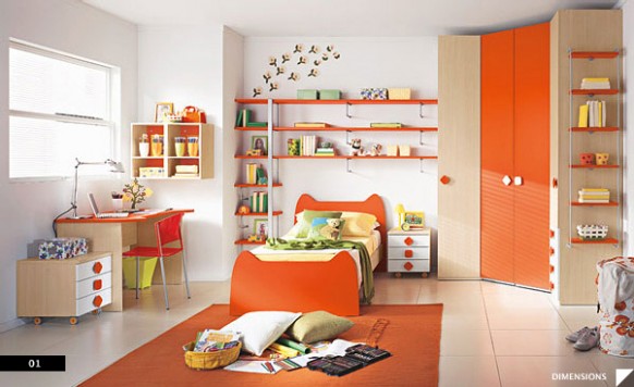 dětský pokoj oranžový